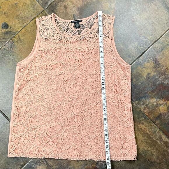 Adrianna Papell Women’s Pink Lace Overlay Career Tank Top XXL - Picture 6 of 10
